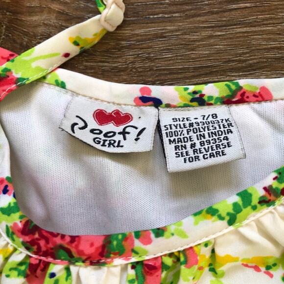 Poof Girl Girls’ Romper Floral Size 7-8 - Picture 6 of 7